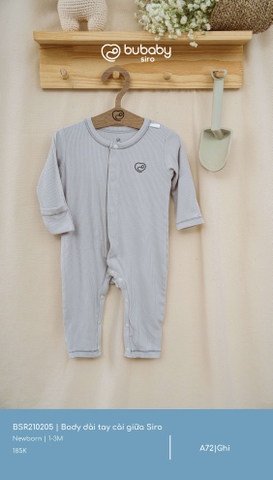 (NB-1M) BU - Body dài tay cài giữa Siro - BSR210205