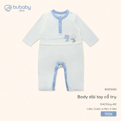 (1M-9M) BU - Body dài tay cổ trụ BSR210300 - Trắng 402