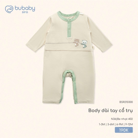 (1M-9M) BU - Body dài tay cổ trụ BSR210300 - Be nhạt 402
