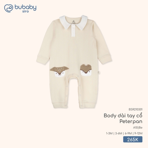 (1M-9M) BU - Body dài tay cổ Peterpan BSR210301 - Be