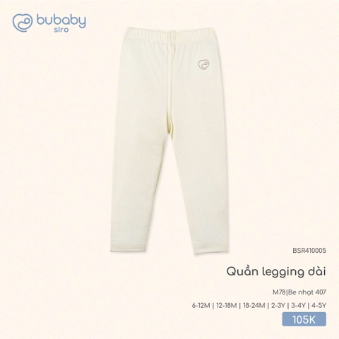 (6M-4Y) BU Z10 - Quần legging dài BSR410005 - Be nhạt 407