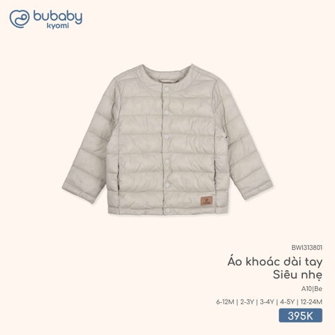 (6M-3Y) BU - Áo khoác dài tay Siêu nhẹ BWI313801 - Be