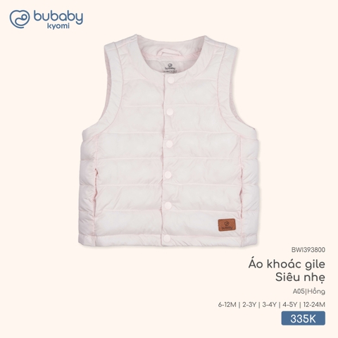 (6M-3Y) BU - Áo khoác gile Siêu nhẹ BWI393800 - Hồng
