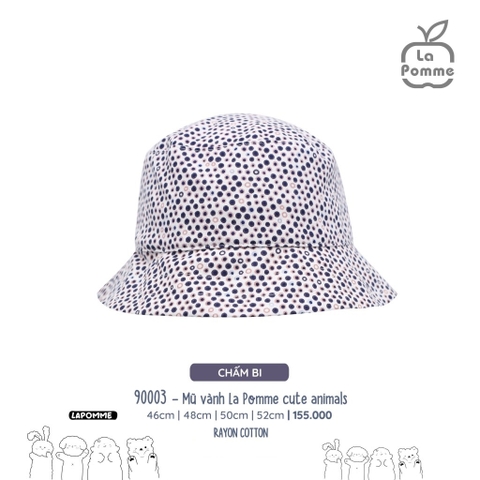 (4252CM) LP - Mũ vành La Pomme cute animals - Chấm bi