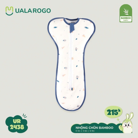 (0M-6M) UR - Nhộng chũn bamboo 2438 - Trắng Sơn