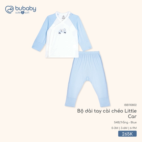(0M-6M) BU - Bộ dài tay cài chéo Little Car - IBB110802