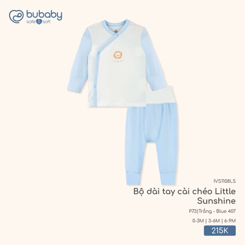 (0M-6M) BU - Bộ dài tay cài chéo Little Sunshine - IVS1108LS