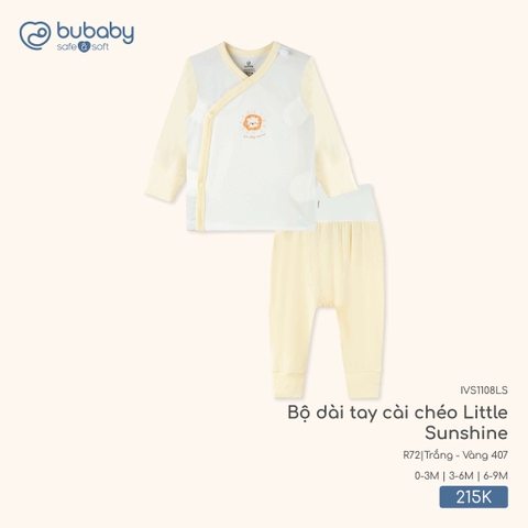 (0M-6M) BU - Bộ dài tay cài chéo Little Sunshine - IVS1108LS