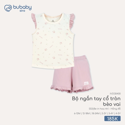 (6M-4Y) BU - Bộ ngắn tay cổ tròn bèo vai - IVS130400