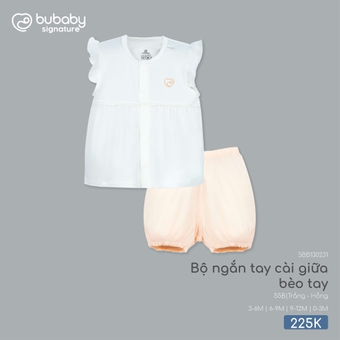 (0M-9M) BU - Bộ ngắn tay cài giữa bèo tay - SBB130231