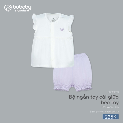 (0M-9M) BU - Bộ ngắn tay cài giữa bèo tay - SBB130231