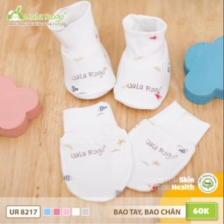 (Newborn) UR S30 - Set Bao tay bao chân petit - trắng petit