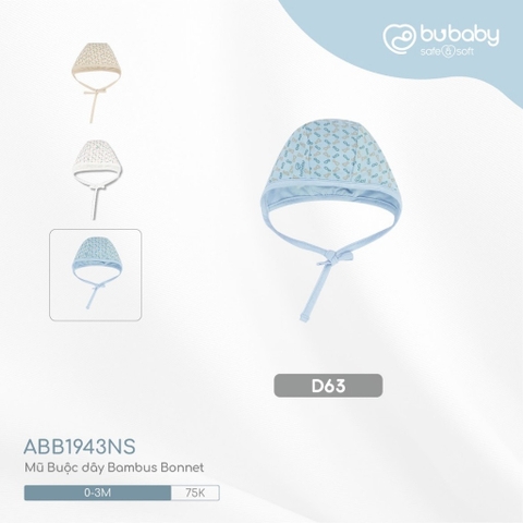 (0-3M) BU S30 - Mũ Buộc dây Bambus Bonnet - ABB1943NS