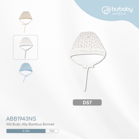 (0-3M) BU S30 - Mũ Buộc dây Bambus Bonnet - ABB1943NS