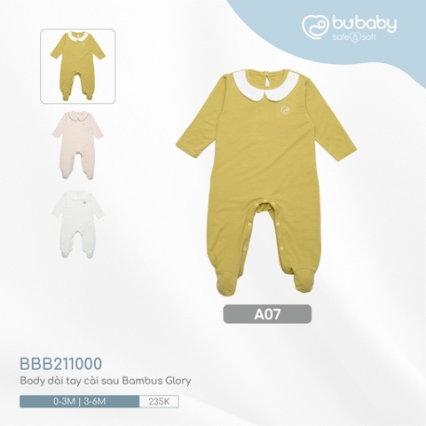 (0M-9M) BU - Body dài tay cài sau Bambus Glory BBB211000 - Vàng