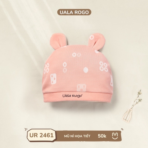 (Newborn) UR S30 - Mũ sơ sinh họa tiết 2461 - Hồng