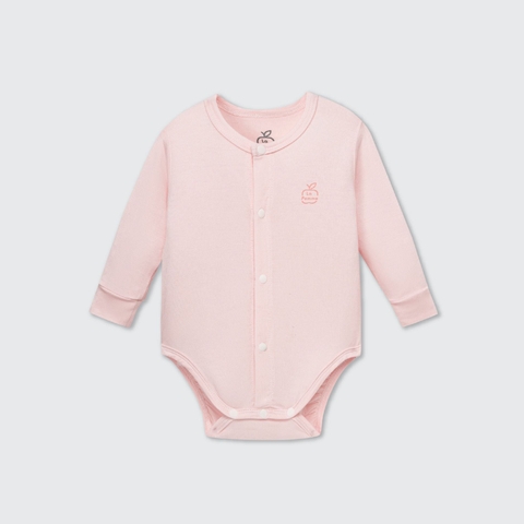 (Newborn) LP - Body chip dài tay La Pomme mềm mịn - Hồng