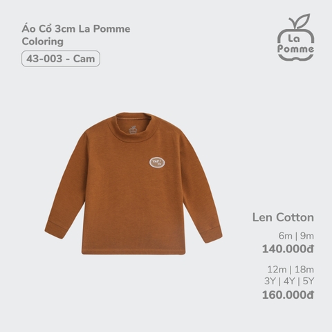 (6M-4Y) LP - Áo Cổ 3cm La Pomme Coloring - Cam