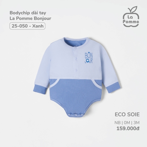 (NB-3M) LP S40 - Body chip dài tay La Pomme BonjoUR S30 - Xanh BJ