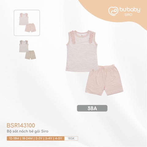 (12M-4Y) BU - Bộ sát nách bé gái Siro BSR143100 - Kẻ hồng ,Hồng