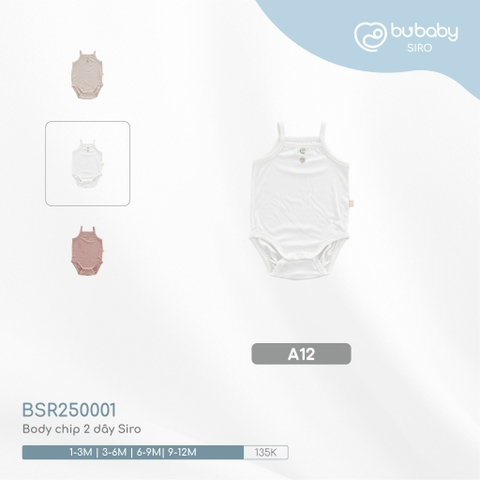 (1M-9M) BU - Body chip 2 dây Siro BSR250001 - Trắng