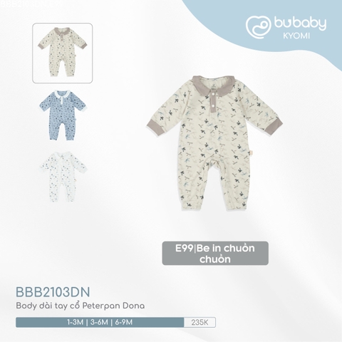 (1M-6M) BU - Body dài tay cổ Peterpan Dona BBB2103DN - Be in CC