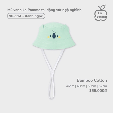 (4252CM) LP - Mũ vành La Pomme tai động vật ngộ nghĩnh - Xanh ngọc