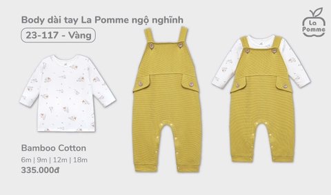 (6M-18M) LP - Body dài tay La Pomme ngộ nghĩnh - Vàng