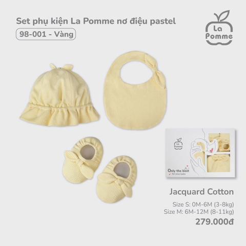 (SML) LP - Set phụ kiện La Pomme nơ điệu pastel - Vàng
