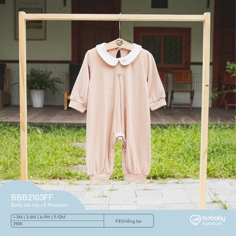 (1M-9M) BU - Body dài tay cổ Peterpan BBB2103FF - Hồng be