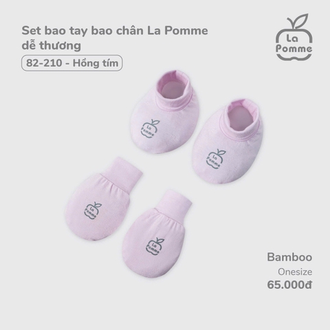 (FS) LP - Set bao tay bao chân La Pomme dễ thương - Hồng tím