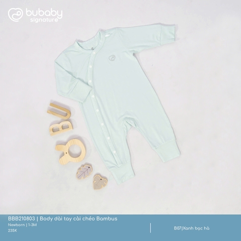 (NB-1M) BU S30 - Body dài tay cài chéo Bambus - BBB210803