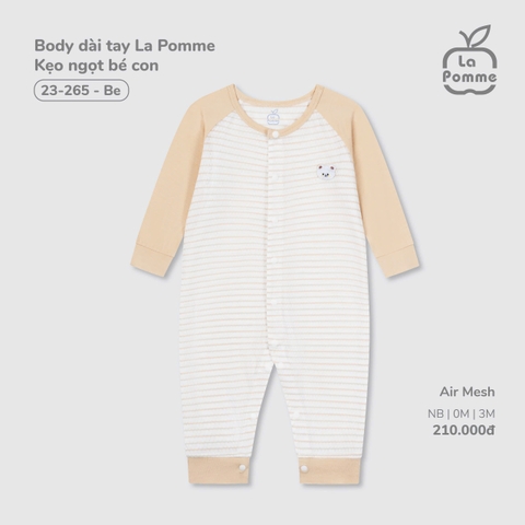 (NB-3M) LP - Body dài tay La Pomme Kẹo ngọt bé con - Be