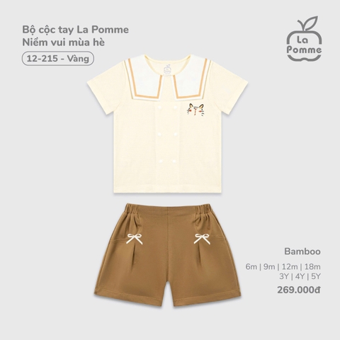 (6M-4Y) LP - Bộ cộc tay La Pomme Niềm vui mùa hè - Vàng