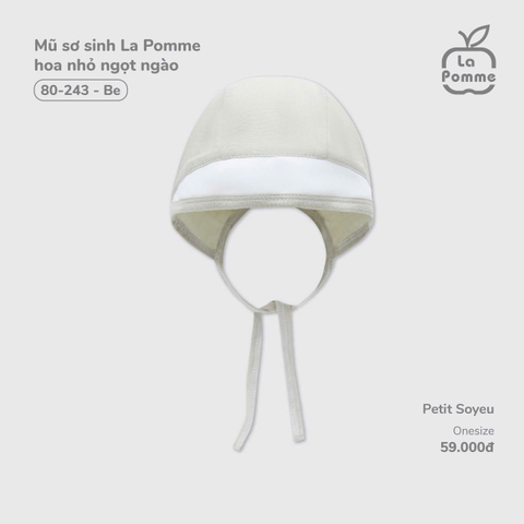 (FS) LP - Mũ sơ sinh La Pomme hoa nhỏ ngọt ngào - Be