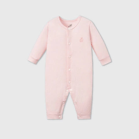 (Newborn) LP - Body dài tay La Pomme mềm mịn - Hồng