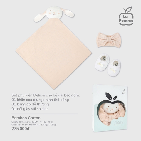 (SML) LP - Set phụ kiện La Pomme Deluxe Thỏ Con Tai Dài - Cam
