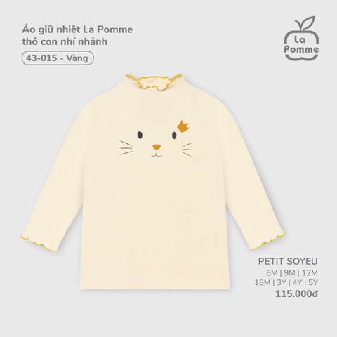 (6M-4Y) LP - Áo giữ nhiệt La Pomme thỏ con nhí nhảnh - Vàng