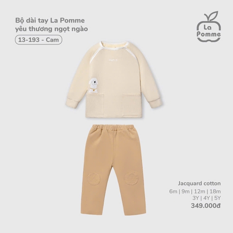 (6M-4Y) LP - Bộ dài tay La Pomme yêu thương ngọt ngào - Cam
