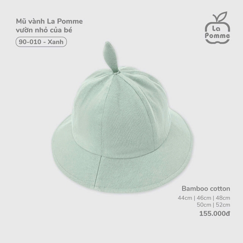 (44CM-52CM) LP - Mũ vành La Pomme vườn nhỏ của bé - Xanh