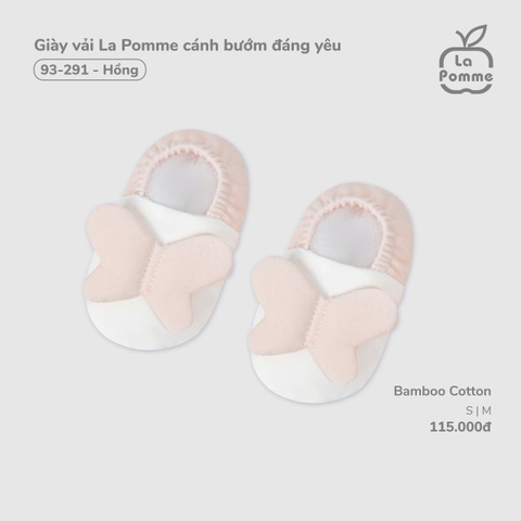 (SML) LP - Giày vải La Pomme cánh bướm đáng yêu - Hồng