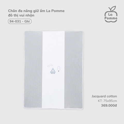 (FS) LP - Chăn đa năng giữ ấm La Pomme đô thị vui nhộn - Ghi