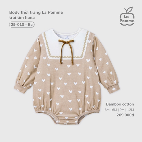 (3M-12M) LP - Body thời trang La Pomme trái tim hana - Be