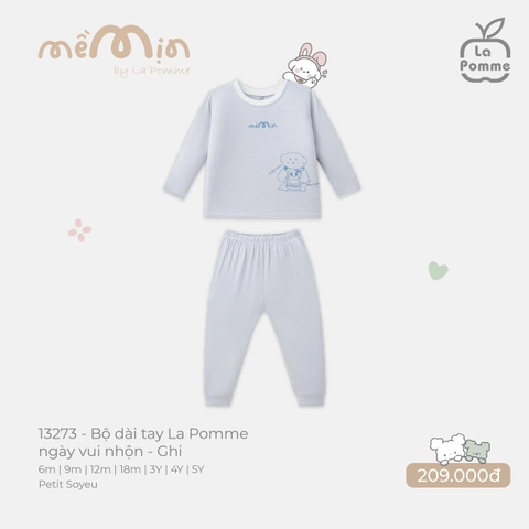 (6M-4Y) LP - Bộ dài tay La Pomme ngày vui nhộn - Ghi