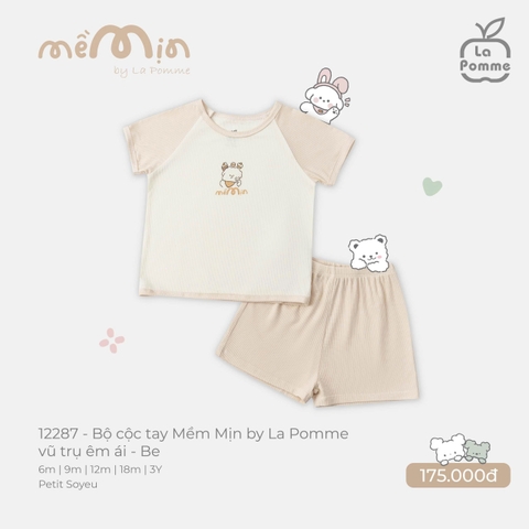 (6M-2Y) LP S40 - Bộ cộc tay Mềm Mịn by La Pomme vũ trụ êm ái - Be
