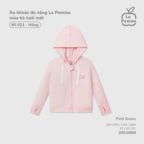 (6M-4Y) LP - Áo khoác đa năng La Pomme mùa hè tươi mát - Hồng