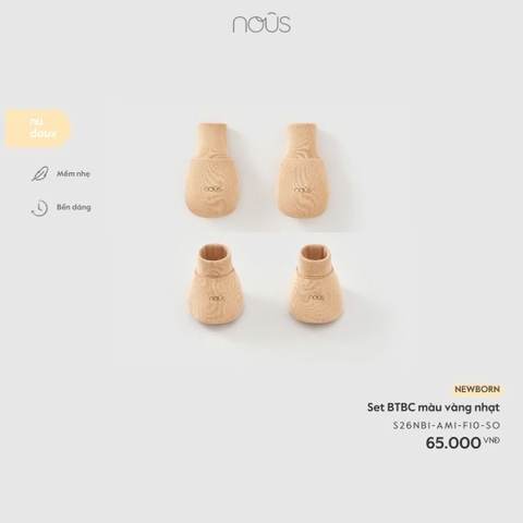 (FS) NOUS - Set BTBC màu vàng nhạt NB - CB