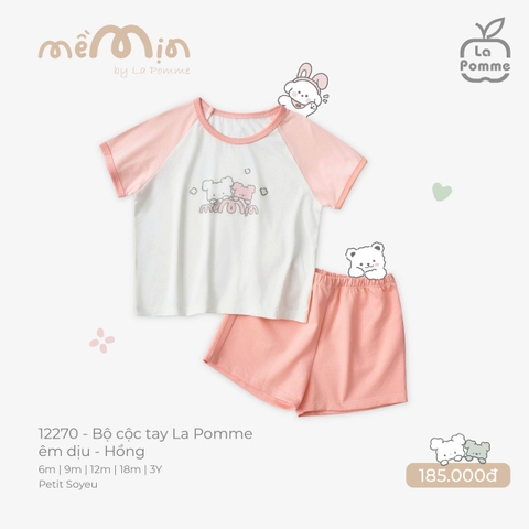 (6M-2Y) LP - Bộ cộc tay La Pomme êm dịu - Hồng