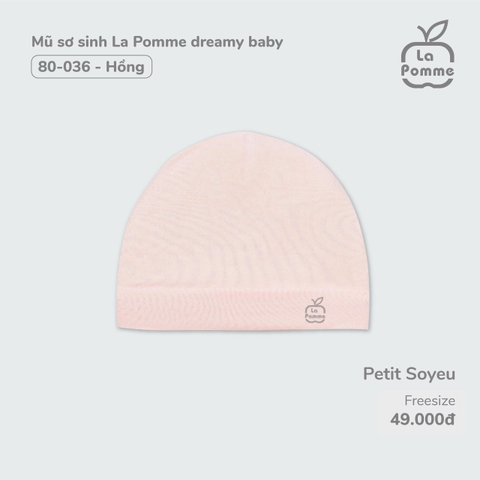 (FS) LP - Mũ sơ sinh La Pomme Dreamy Baby - Hồng DB