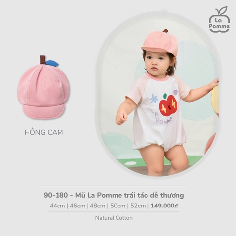 (44CM-52CM) LP - Mũ La Pomme trái táo dễ thương - Hồng Cam
